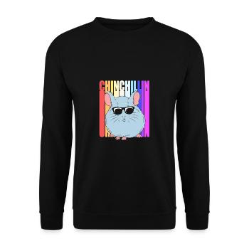 Chinchilla - Unisex Pullover - Schwarz - Vorne - Alina (178cm) & Michal (187cm)
