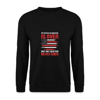 Fire Truck Children's Birthday Firefighter - Unisex Sweatshirt - black - Front - Alina (178cm) & Michal (187cm)
