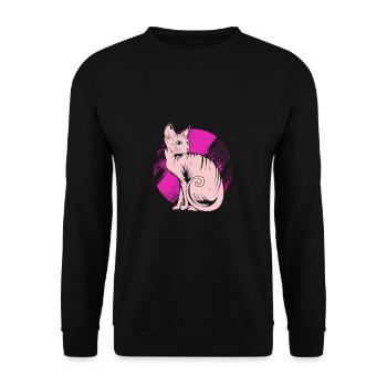 Sphynx - Unisex Pullover - Schwarz - Vorne - Alina (178cm) & Michal (187cm)