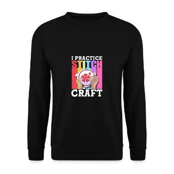 Cross Stitch - Unisex Sweatshirt - black - Front - Alina (178cm) & Michal (187cm)