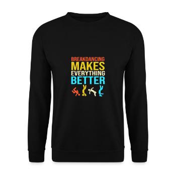 Breakdancing - Unisex Sweatshirt - black - Front - Alina (178cm) & Michal (187cm)