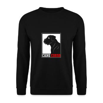 Cane Corso - Unisex Sweatshirt - black - Front - Alina (178cm) & Michal (187cm)