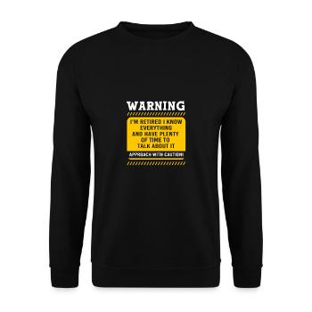 Retirement 2025 Pensioner Pension Pensioner - Unisex Sweatshirt - black - Front - Alina (178cm) & Michal (187cm)