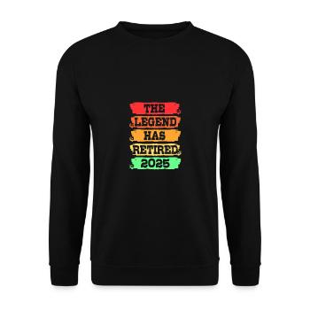 Pension 2025 Retirement 2025 Pensioner Pensioner Pensioner - Unisex Sweatshirt - black - Front - Alina (178cm) & Michal (187cm)