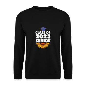 Classe de 2025 Abitur Abiturient Abitur 2025 - Sweat-shirt Unisexe - noir - Devant - Alina (178cm) & Michal (187cm)