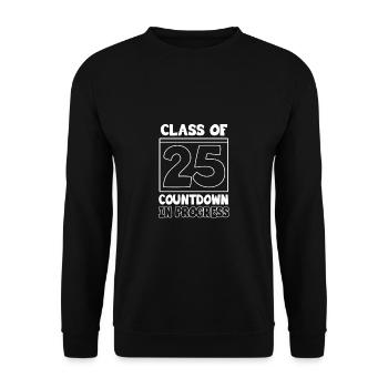 Class of 2025 Abitur Abiturient Abitur 2025 - Unisex Sweatshirt - black - Front - Alina (178cm) & Michal (187cm)