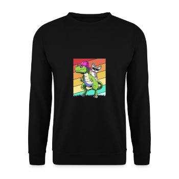 Boston Terrier - Sweat-shirt Unisexe - noir - Devant - Alina (178cm) & Michal (187cm)