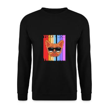 Yorkshire Terrier - Unisex Pullover - Schwarz - Vorne - Alina (178cm) & Michal (187cm)