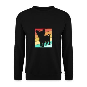 Yorkshire Terrier - Unisex Pullover - Schwarz - Vorne - Alina (178cm) & Michal (187cm)