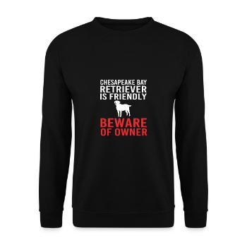 Chesapeake Bay Retriever - Unisex Pullover - Schwarz - Vorne - Alina (178cm) & Michal (187cm)