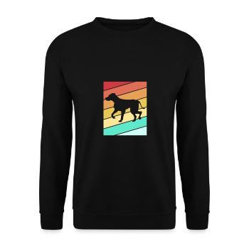 Rhodesian Ridgeback - Unisex Sweatshirt - black - Front - Alina (178cm) & Michal (187cm)