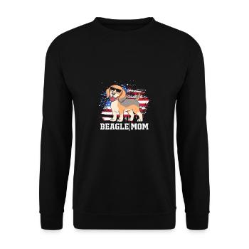 Beagle Mom Mom Dog Mom - Unisex Sweatshirt - black - Front - Alina (178cm) & Michal (187cm)