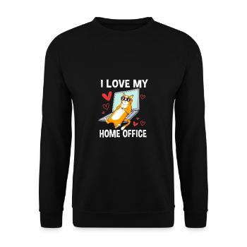 Remote Homeoffice - Unisex Pullover - Schwarz - Vorne - Alina (178cm) & Michal (187cm)
