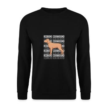 Redbone Coonhound - Unisex Sweatshirt - black - Front - Alina (178cm) & Michal (187cm)