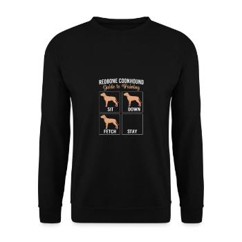 Redbone Coonhound - Unisex Sweatshirt - black - Front - Alina (178cm) & Michal (187cm)
