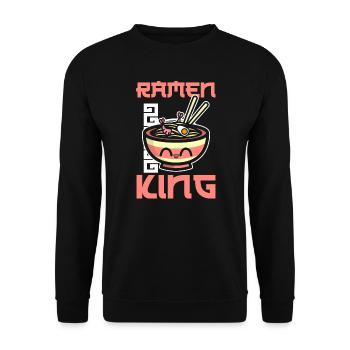 Roi Ramen - Sweat-shirt Unisexe - noir - Devant - Alina (178cm) & Michal (187cm)
