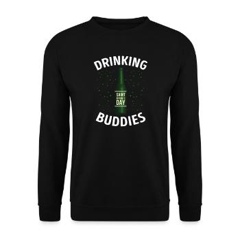 Drinking Buddies Saint Patricks Day - Unisex Sweatshirt - black - Front - Alina (178cm) & Michal (187cm)