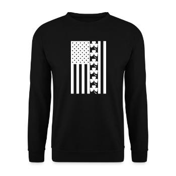Drapeau américain de la Saint-Patrick - Sweat-shirt Unisexe - noir - Devant - Alina (178cm) & Michal (187cm)