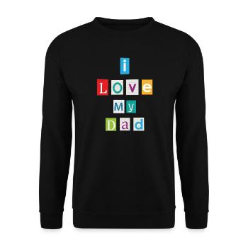 J’aime mon père - Sweat-shirt Unisexe - noir - Devant - Alina (178cm) & Michal (187cm)