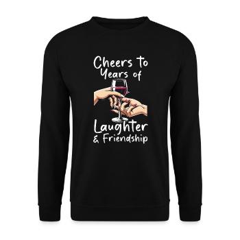 Beste Freunde Für Immer Bff Bestie-freundschaft - Unisex Pullover - Schwarz - Vorne - Alina (178cm) & Michal (187cm)