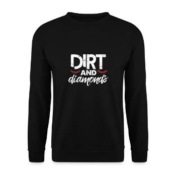Dirt And Diamonds Funny Baseball Girl Softball - Unisex Pullover - Schwarz - Vorne - Alina (178cm) & Michal (187cm)