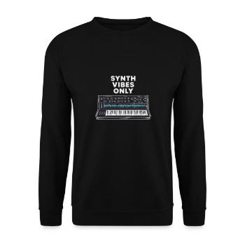 Retro Synth Vibes uniquement Conception de clavier - Sweat-shirt Unisexe - noir - Devant - Alina (178cm) & Michal (187cm)