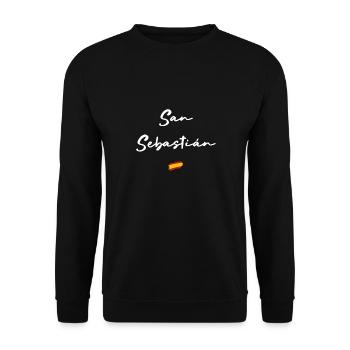 San Sebastián - Unisex Sweatshirt - black - Front - Alina (178cm) & Michal (187cm)