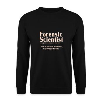 Médecin légiste Systèmes juridiques Judiciaire Judiciaire - Sweat-shirt Unisexe - noir - Devant - Alina (178cm) & Michal (187cm)