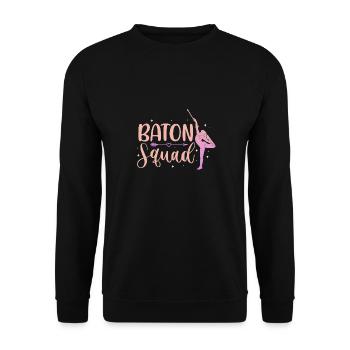 Escouade de bâton - Sweat-shirt Unisexe - noir - Devant - Alina (178cm) & Michal (187cm)