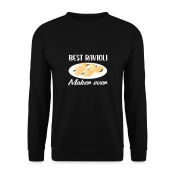 Meilleur fabricant de raviolis de tous les temps pâtes farcies à l’italienne - Sweat-shirt Unisexe - noir - Devant - Alina (178cm) & Michal (187cm)