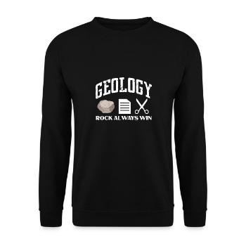 Geology Rock Always Win - Unisex Sweatshirt - black - Front - Alina (178cm) & Michal (187cm)