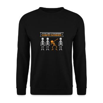 C’est normal d’être un diabète un peu différent - Sweat-shirt Unisexe - noir - Devant - Alina (178cm) & Michal (187cm)