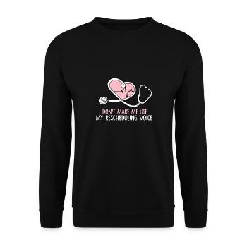 ne me faites pas utiliser ma conception vocale de reprogrammation - Sweat-shirt Unisexe - noir - Devant - Alina (178cm) & Michal (187cm)