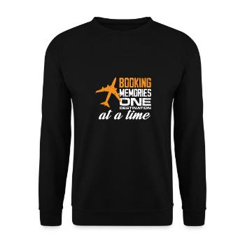 Réserver des souvenirs Une destination à un voyage dans le temps - Sweat-shirt Unisexe - noir - Devant - Alina (178cm) & Michal (187cm)