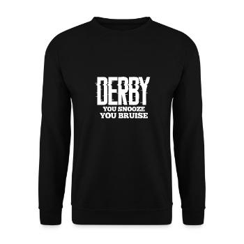 You Snooze You Bruise - Funny Derby Lover Demo - Unisex Sweatshirt - black - Front - Alina (178cm) & Michal (187cm)