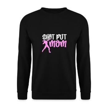 Shot put Mom - Unisex Pullover - Schwarz - Vorne - Alina (178cm) & Michal (187cm)