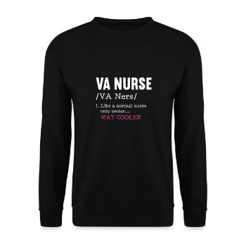Signification de l’infirmière VA - Sweat-shirt Unisexe - noir - Devant - Alina (178cm) & Michal (187cm)