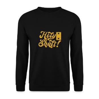 Holy Shaft - Escalator Repairman Elevator Shaft - Unisex Sweatshirt - black - Front - Alina (178cm) & Michal (187cm)