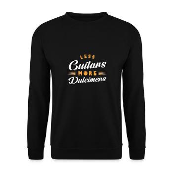 Less Guitars More Dulcimers Appalachian Dulcimer - Unisex Sweatshirt - black - Front - Alina (178cm) & Michal (187cm)