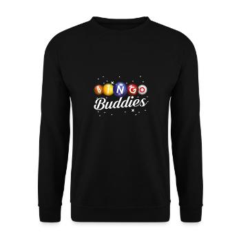Bingo Buddies | Bingo - Unisex Pullover - Schwarz - Vorne - Alina (178cm) & Michal (187cm)