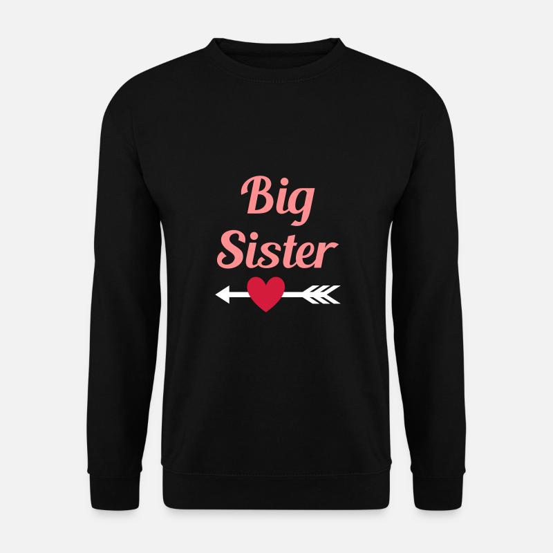 Big sister (Pfeil, Herz) - Unisex Pullover - Schwarz