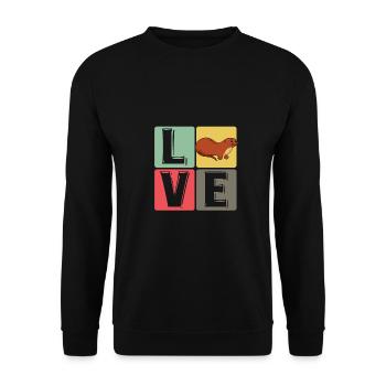 Funny Otter Cute Animal Sea Otter Fun Liebh - Unisex Sweatshirt - black - Front - Alina (178cm) & Michal (187cm)