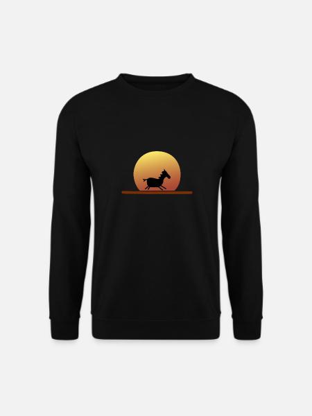 Horse in the sunset - Unisex Sweatshirt - black