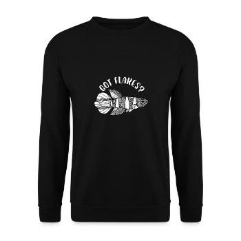 Got Flakes Aquarium Fish Breeder Killifish - Unisex Sweatshirt - black - Front - Alina (178cm) & Michal (187cm)