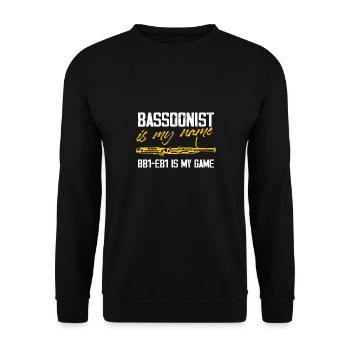 Bassonist est mon nom BB1-EB1 est mon jeu - Sweat-shirt Unisexe - noir - Devant - Alina (178cm) & Michal (187cm)
