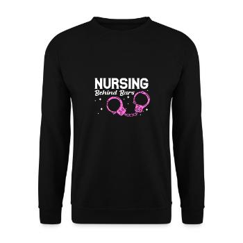 Nursing Behind Bars - Drôle d’infirmière correctionnelle - Sweat-shirt Unisexe - noir - Devant - Alina (178cm) & Michal (187cm)