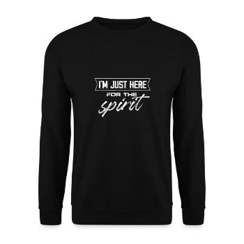 I'm just here for the spirit - Unisex Sweatshirt - black - Front - Alina (178cm) & Michal (187cm)