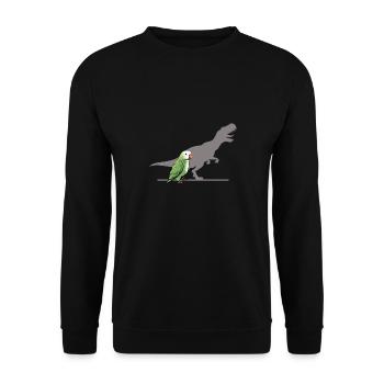T-Rex shadow parrot - Unisex Pullover - Schwarz - Vorne - Alina (178cm) & Michal (187cm)
