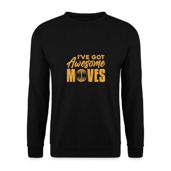 I've Got Awesome Moves Strategy Dice Game - Unisex Pullover - Schwarz - Vorne - Alina (178cm) & Michal (187cm)
