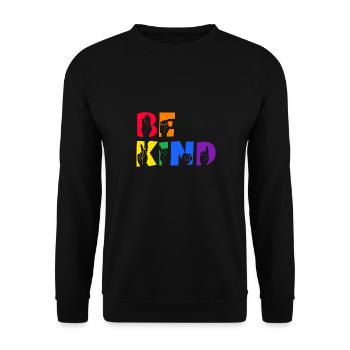 Be Kind Deaf Pride - Unisex Pullover - Schwarz - Vorne - Alina (178cm) & Michal (187cm)